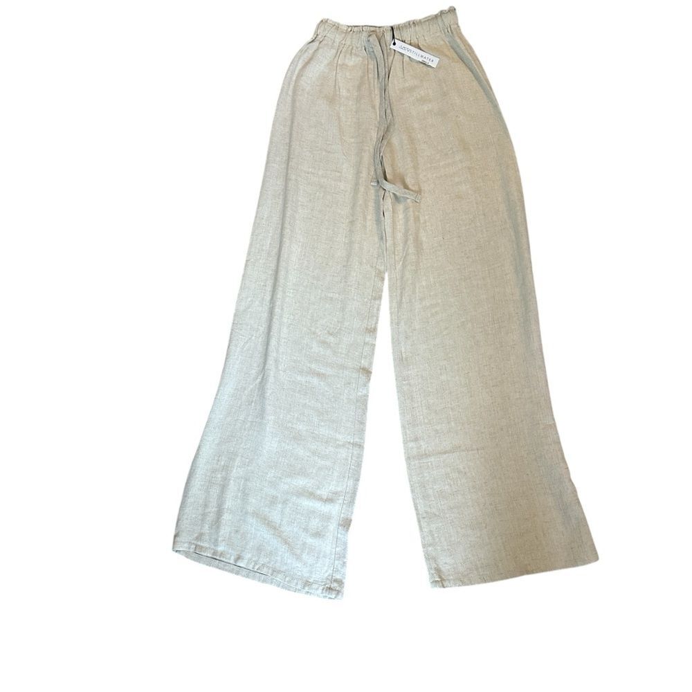 NWT Stillwater Venice Wide Leg Linen Pants Natural XS